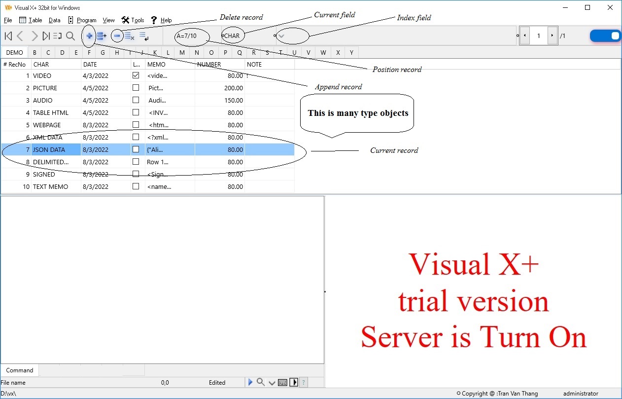 chosse record to edit