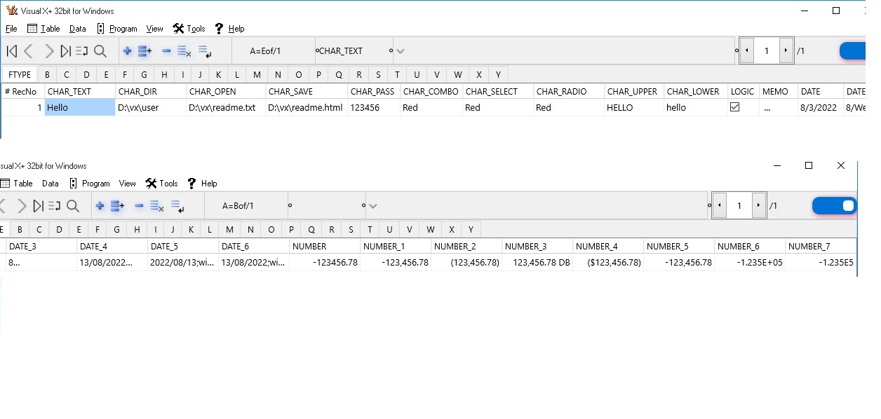 data grid table