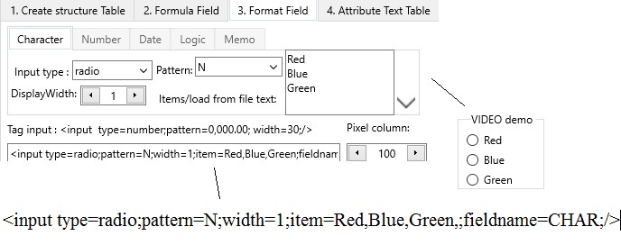 radio button edit record