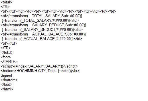 tota and foot report